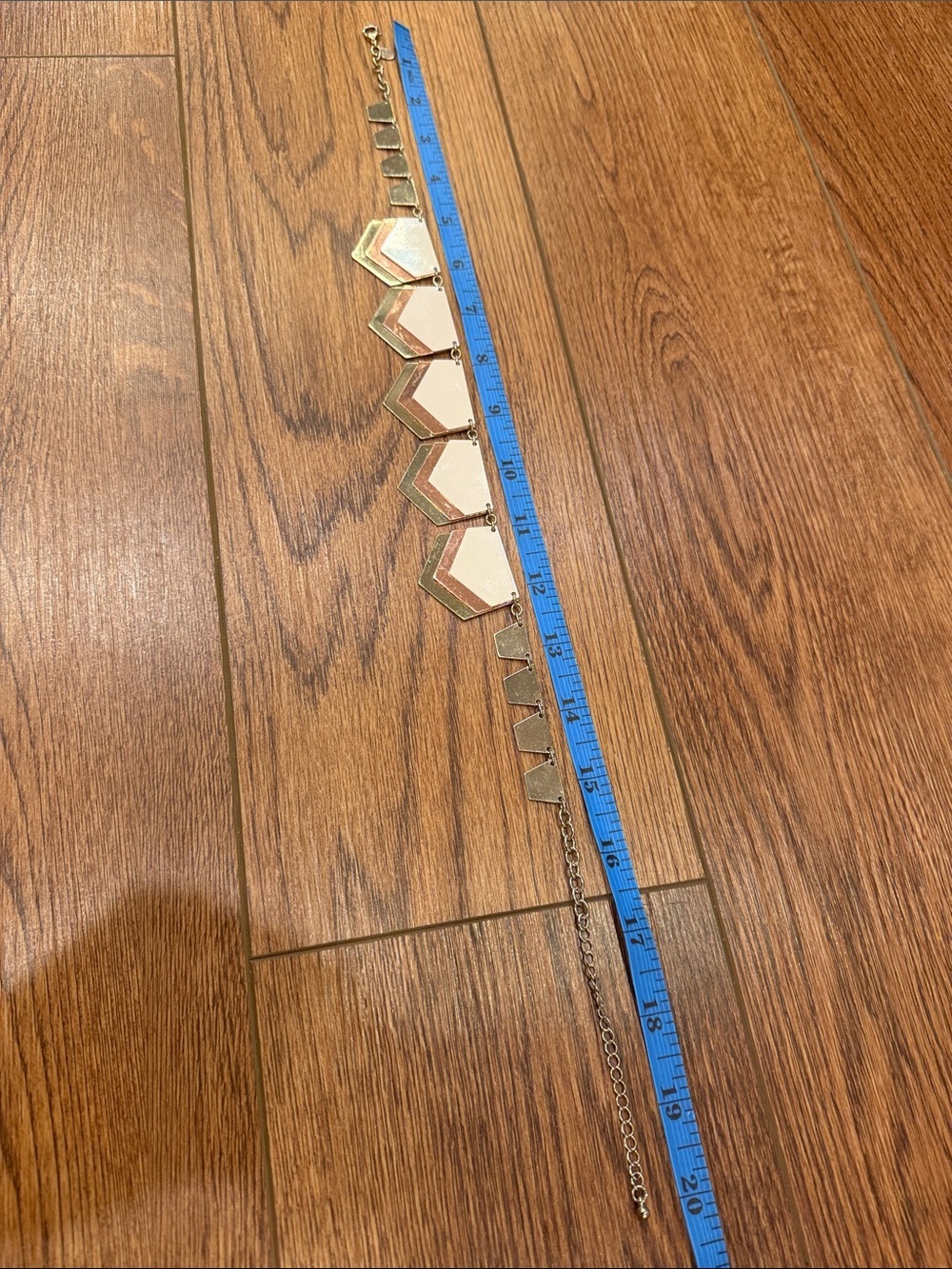 Express Gold-Tone Geometric Pentagonal Necklace - Picture 2 of 4